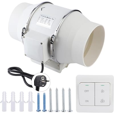 Hoogrendement Inline Kanaalventilator Luchtafzuiger Badkamer Keuken Ventilatiesysteem 80W
