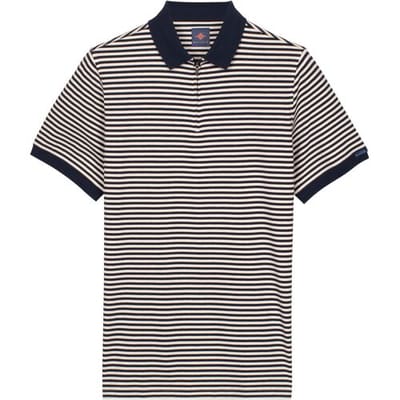 Baileys Polo Yarn Dyed Stripe Zip Collar Dark Blue / male