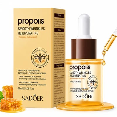 SADOER Propolis Serum 30ml | Gezichtsserum | Hydraterend Serum | Anti Aging | Anti Rimpel Serum | Propolis Extract | Droge Huid | Voedend Serum | Huidverzorging | Gezichtsverzorging | Glow Serum | Huidversteviging | Dagelijks Gebruik