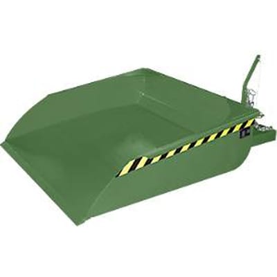 Bauer vorkheftruckbak BSI 50, kabelontgrendeling, L 1810 × B 1330 × H 710 mm, 0,5 m³, tot 750 kg, gelakt staal, reseda groen