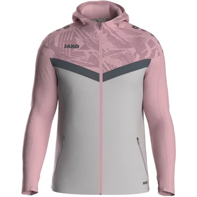 Jako Iconic Jas Met Kap Heren - Zachtgrijs / Roze / Antra Light | Maat: 4XL