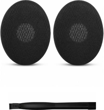 Set Oorkussens voor Sennheiser Koptelefoon - RS 120-W Oorkussen - RS 100 / RS 110 / RS 110-II / RS 115 / RS 117 / RS 119 / RS 119-II / RS 120 / RS 120-II / HDR 110 - Mesh met Traagschuim - Zwart