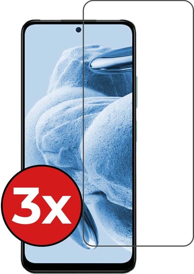 Screenprotector - 3 Stuks - Geschikt voor Xiaomi Redmi Note 12 4G - Extra Sterk - Beschermglas - Gehard Glas - Tempered Glass - Screen Protector