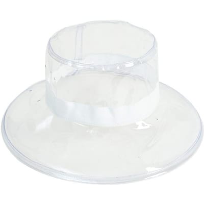 Nieuwe Trend Vissershoed Fotografie Plastic Requisiet Hoed Waterdicht Regenbestendig Transparant Zonnebrand Bekkenhoed (56~ 58CM) white