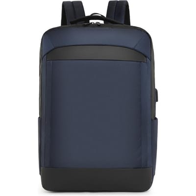 Sac à dos d'affaires pour hommes Multifonctionnel Double couche Simple et à la mode Sac à dos Grande capacité Navette Sac d'ordinateur bleu