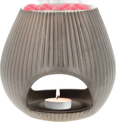 Scentchips® Oval Low - Waxbrander - Geurbrander - Oliebrander - Wax Melts Brander - Aromabrander - Ook Geschikt Voor Essentiële Oliën - Geurolie - Waxmelts - Brons