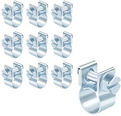 Dailygoods - 10 stuks mini slangklemmen, verstelbare kleine slangklemmen, voor waterleidingen, luchtslangen, siliconen slangen (8-10 mm)