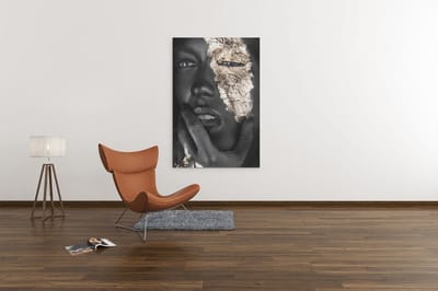 Canvas Schilderij - Vrouw met Goud - Foto op canvas - 60x40x2 cm