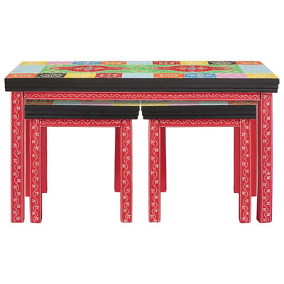 vidaXL - Bijzettafel - 2 - st - Multikleur - 90 - x - 40 - x - 50 - cm