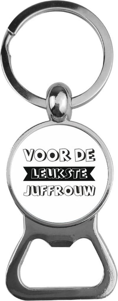 Bieropener Glas -  Voor De Leukste Juffrouw