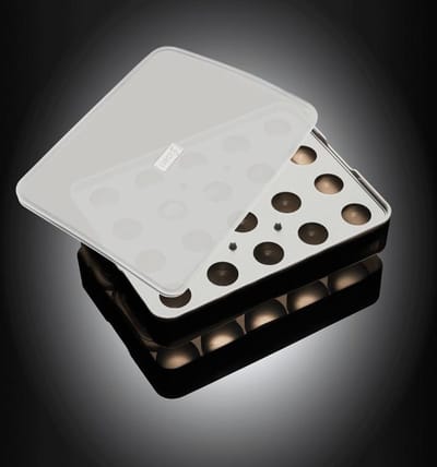 Lurch IJsblokjesvorm voor ijsballen met deksel 3 cm silicone, zwart - Doos