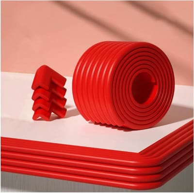 Schuimveiligheidsstrips - Randhoekbeschermers - Gezinsbescherming - Zelfklevend - 5 m - Rood
