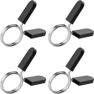 Set van 4 Dumbbell Klemmen 30 mm, Veer Sluiting, Ideaal voor Gewichtheffen en Krachttraining