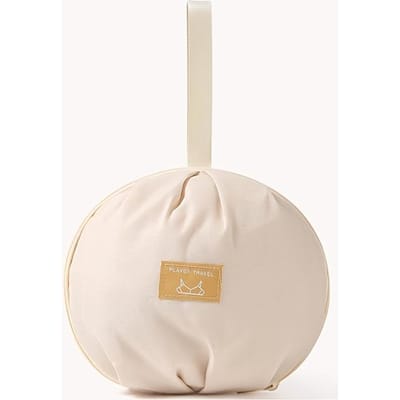 Dames Elegante Beige Ondergoed & Sokken Organizer Pouch Duurzame Polyester Reis Opbergtas met Ritssluiting, Draagbaar voor Lingerie, Beha's, Slipjes white