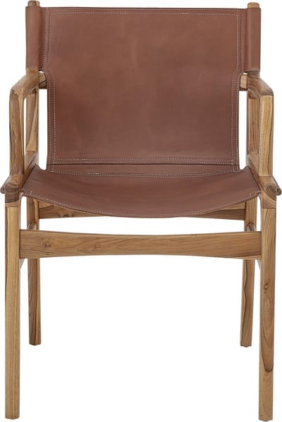 Bloomingville - Ollie Loungestoel - Bruin - Leer