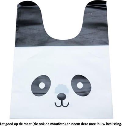 10 Uitdeelzakjes Panda Design 15 x 19 cm - Cellofaan Plastic Traktatie Kado Zakjes - Snoepzakjes - Koekzakjes - Koekje - Cookie