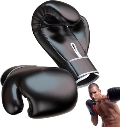 Bokshandschoenen - Trainingshandschoenen Sparring handschoenen - Boksen en Training - Volledige Vingerbescherming - Lichtgewicht - Zwart