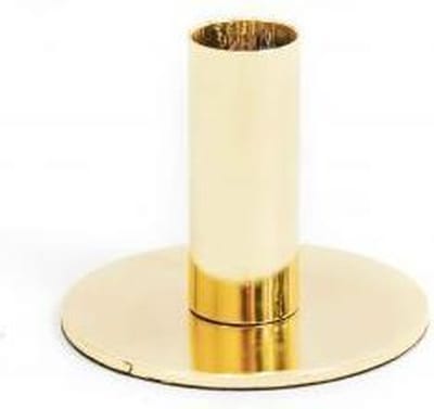 Housevitamin kandelaar / kaarsstandaard goud metaal hoogte 8cm