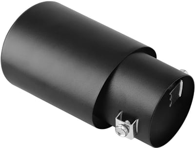 JHUBERS- Uitlaatstaart Roestvrij Staal - Uitlaatpijp - Universele Toepassing - 14x6.6cm - Zwart/Zand - 0,25kg - Makkelijk te Installeren
