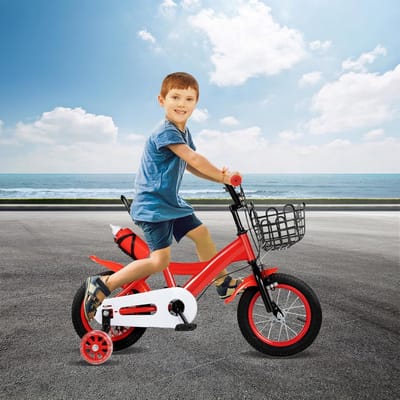 Aurixi® Kinderfiets – Kinderfiets vanaf 3 jaar – Loopfiets –Rood- 85cmx 40cmx55cm; 7 kg