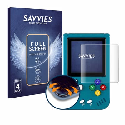 Savvies - Screenprotector voor Anbernic RG Nano - Folie Beschermfolie transparant volledig dekking 4 Stuks