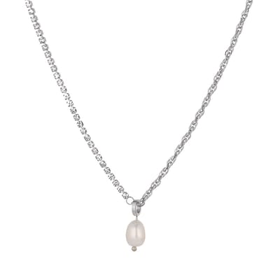 Victorious Dames Ketting - Zilver - Model: Parel Shine
