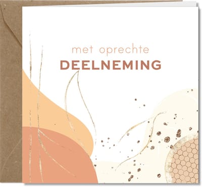 Tallies Cards - met oprechte Deelneming - abstract