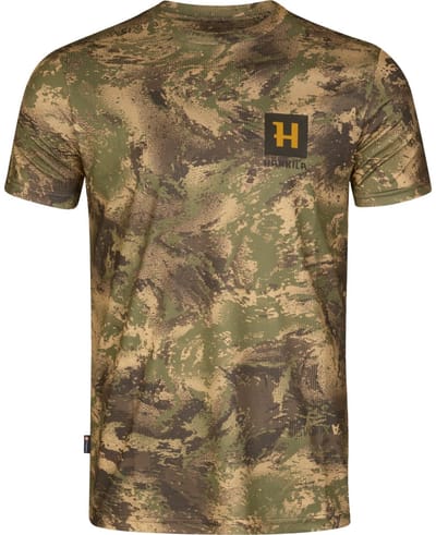 Härkila Deer Stalker Camo T-Shirt Outdoor T-Shirt Scandinavische T-Shirt Jacht T-Shirt Korte Mouwen Maat -S