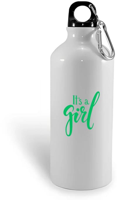Hacebo® - It's a Girl waterfles - Baby - Kersverse ouders - Geboorte kraamcadeau meisje - babyshower - water fles - 400ML