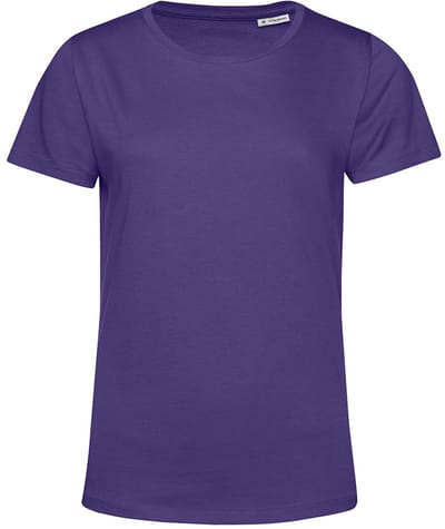 B&C Dames/dames E150 Organic T-Shirt met korte mouwen (Stralend paars)