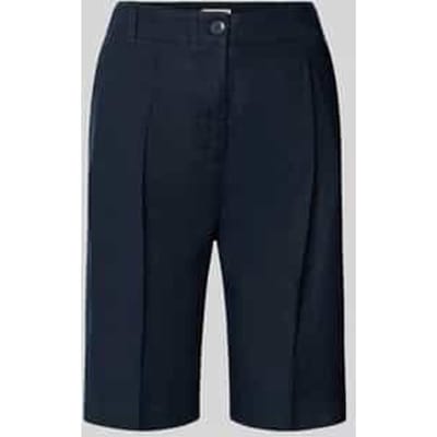 Linnen short met steekzakken