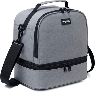Waterdichte Lunchtas voor Volwassenen - Dubbel Vaks, Ideaal voor Werk, Picknick, en School - 9,8L Capaciteit