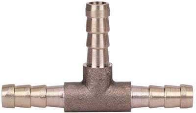 JHUBERS- T-Stuk 3-Weg - Messing - 6mm/8mm/10mm/12mm - Temperatuurbestendig tot 100°C - Aansluiting voor Lucht/Water/Gas/Olie - Inclusief 1 Stuk - T-piece