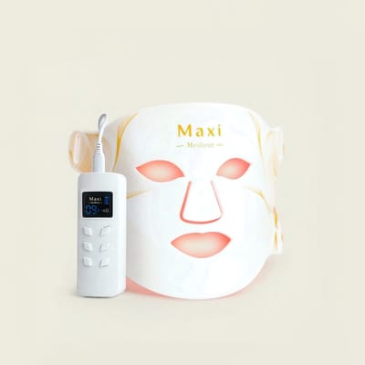 Maxi Meilleur® led masker lichttherapie - Nova series Red Light Therapy - Led Face mask white - huidverjongingsapparaat gezicht - rood licht therapie - infraroodtherapie - collageen masker - LED Gezichtsmasker