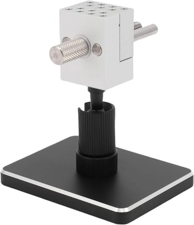 Verstelbare Handheld Klem met Afneembare Basis en 14 RVS Stangen voor Sieraden Graveren, Horloge Reparatie en Modelbouw Crafting