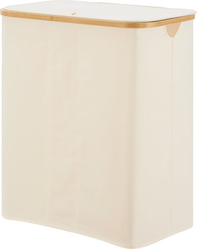 Wasmand Rusko met 3 waszakken 69x57x37 cm beige