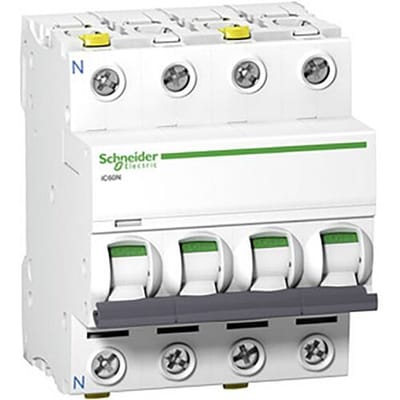 Schneider Electric Acti9 ic60n 3p-n 2a dubbele terminal c-karakteristiek 6/10ka 230v b:72 mm