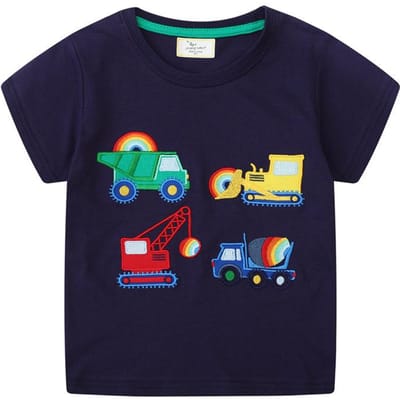 Nieuwe Kinderkleding, Kinder T-shirts met Korte Mouwen, Baby Jongenskleding 100cm blue