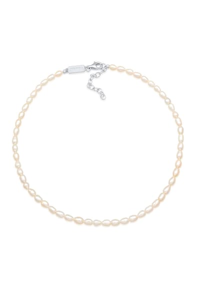 KUZZOI - Halsketting - Heren Vintage Trend Ovaal met zoetwater gekweekte parels in 925 Sterling Zilver - Heren