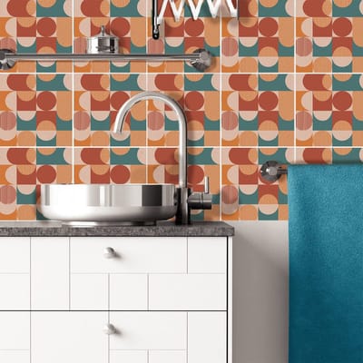 Dailygoods- Wandsticker Waterdicht - Tegelstickers 15x15 cm - Set van 10 - Zelfklevend - Voor Keuken/Badkamer - Eenvoudig aan te brengen