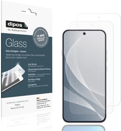 dipos – 2x Matte Pantserfolie geschikt voor Oppo Reno16 FS 5G | 9H Screenprotector