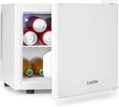 Minibar Minikoelkast voor Snacks en Dranken - 17L, Geruisloos, Uitneembaar Plateau, Traploze Temperatuurregeling
