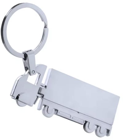 Truckers sleutelhanger - Vrachtwagen sleutelhanger - Vrachtauto - Trucker - Truck - Zilverkleurig - Keychain - CHPN