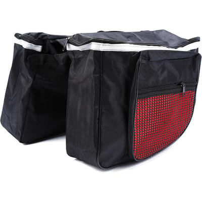 25L Fietsenrek Achterbank Staartdrager Kofferbak Dubbele fietstas black