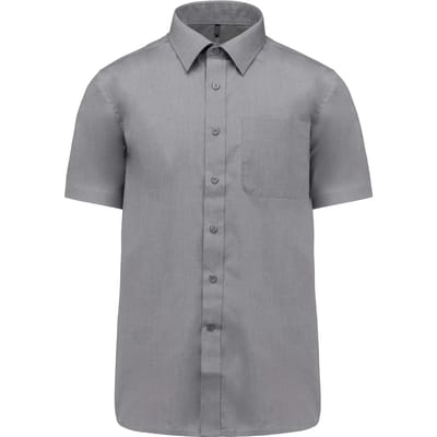 Herenoverhemd 'Ace' korte mouwen merk Kariban Marl Storm Grey maat XS