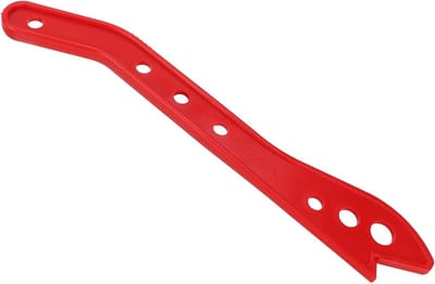 Duwstok Veiligheid - Houtgeleider Werkbank - Houtbewerking Werkplaats - Ergonomisch Handvat - 42x7x1 cm - Rood