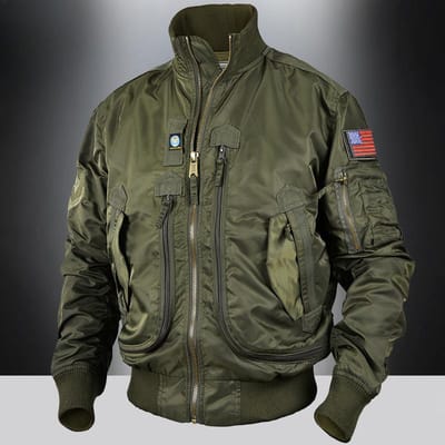 Baseballkraag Vliegjack Herfst en Winter Luchtmacht Piloot Enkele Jas Mannen Baseball Uniform Korte Tactische Kraag Jas Mannen XL gray