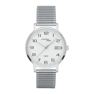 Mooi horloge met saffier glas mer rekband en datum AS4246