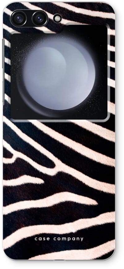 Case Company® - Hoesje geschikt voor Samsung Galaxy Z Flip5 hoesje - Zebra - Soft Cover Telefoonhoesje - Bescherming aan alle Kanten en Schermrand