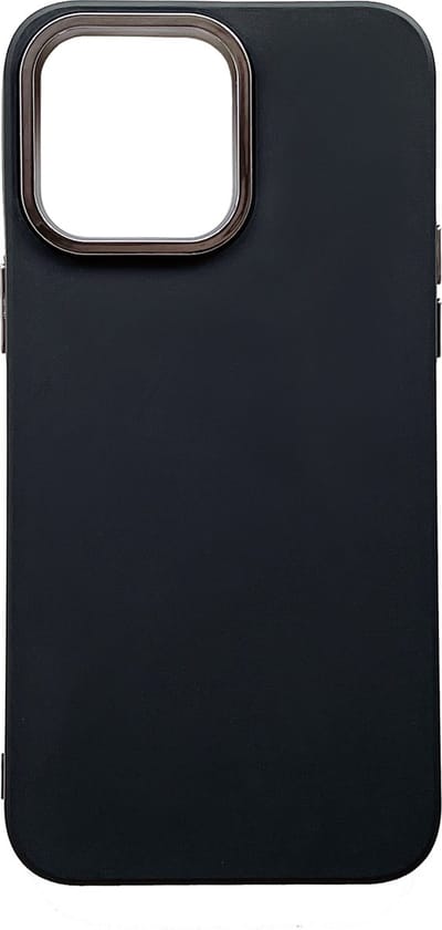 Casemania Hoesje Geschikt voor Apple iPhone 14 Pro - Zwart - Shockproof Siliconen Back Cover
